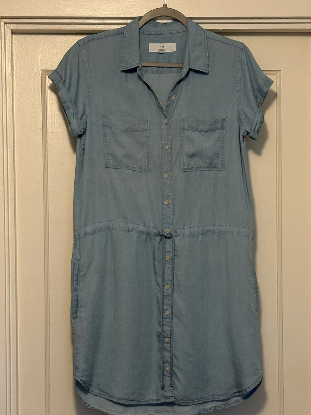 Thread & Supply Light Chambray Button-Front Shirt Dress